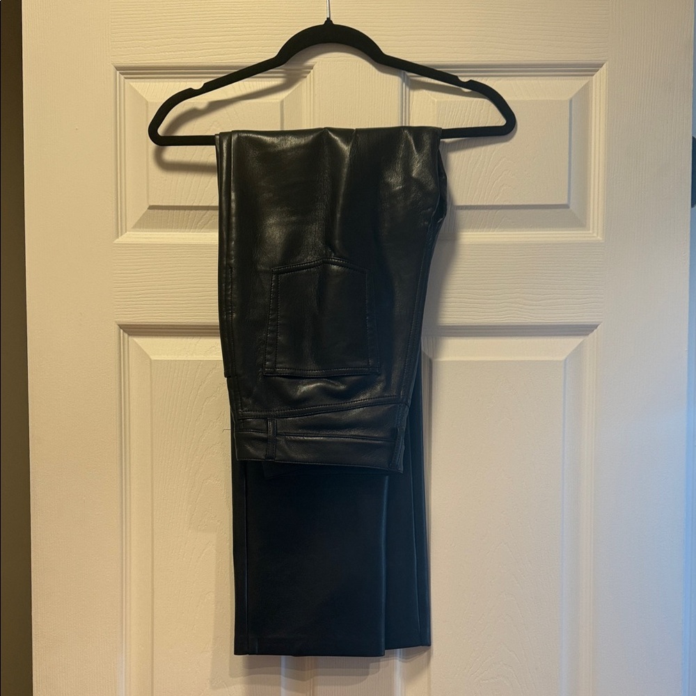 Black Aritzia Wilfred Leather Pants
